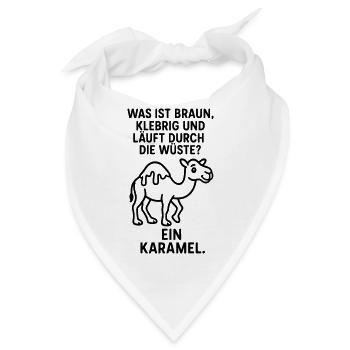 karamel karamell kamel wüste kinder witz - Bandana - Weiß - Vorne