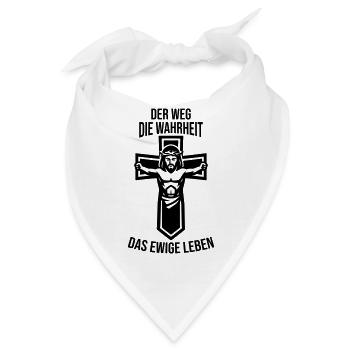 Jesus Weg Wahrheit Ewiges Leben - Bandana - Weiß - Vorne