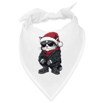 Katze Weihnachten Winter - Bandana - Weiß - Vorne