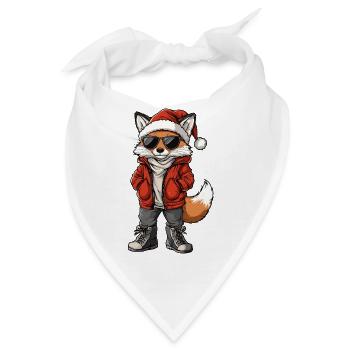 Fuchs Weihnachten Winter - Bandana - Weiß - Vorne