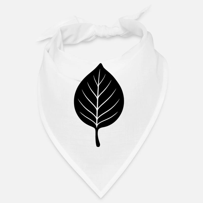 Style de ligne de feuille noire Bandana