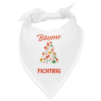 Weihnachtsmann Fichten Weihnachtsbaum Weihnachten - Bandana - Weiß - Vorne