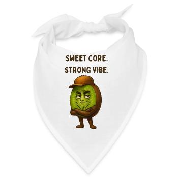 Kiwi mit kühner Attitüde - Bandana - Weiß - Vorne
