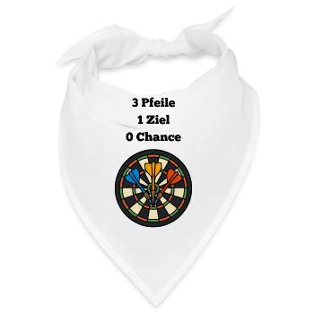 Volltreffer Dartboard Design - Bandana - Weiß - Vorne
