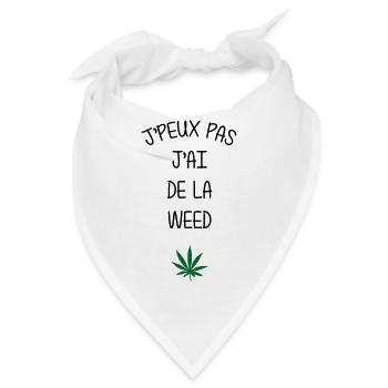 Ich kann nicht, ich habe Gras! - Bandana - Weiß - Vorne