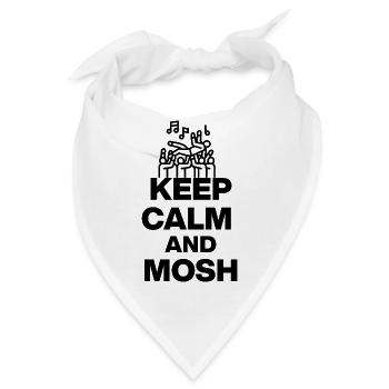 KEEP CALM AND MOSH! FESTIVALSOMMER PARTY s - Bandana - Weiß - Vorne