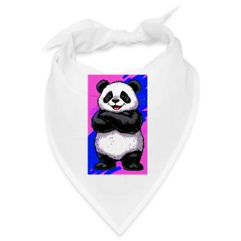 Panda - Bandana - Weiß - Vorne