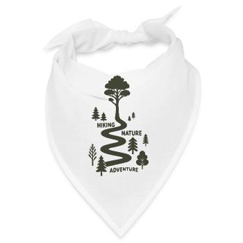 Waldweg Abenteuer Natur Motiv - Bandana - Weiß - Vorne