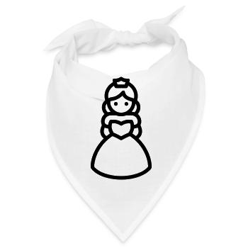 Prinzessin - Bandana - Weiß - Vorne