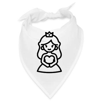 Prinzessin - Bandana - Weiß - Vorne