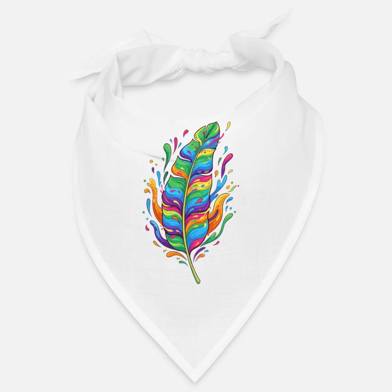Regenbogenfeder Farbexplosion Bandana