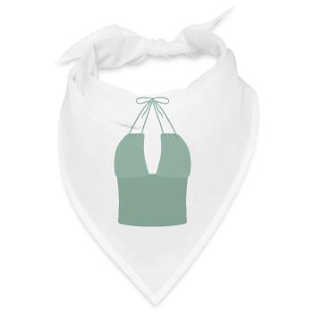 Mint Halter Bikini-Oberteil - Bandana - Weiß - Vorne