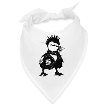 Punk Entchen - Bandana - Weiß - Vorne