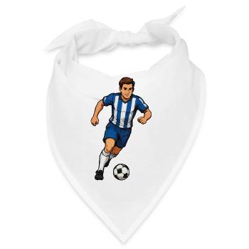 Blau-Weißer Fußball - Bandana - Weiß - Vorne