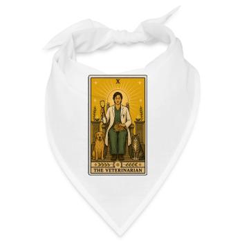 Tierarzt | Tiere Beruf Tarot - Bandana - Weiß - Vorne