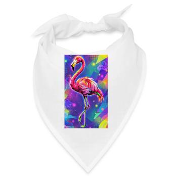 Flamingo - Bandana - Weiß - Vorne