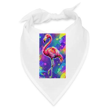 Flamingo - Bandana - Weiß - Vorne