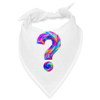 Fragezeichen - Bandana - Weiß - Vorne