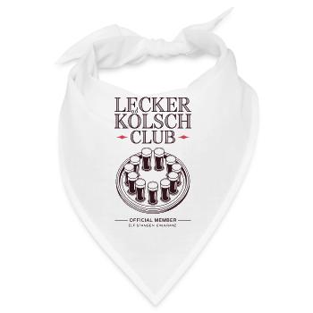 Lecker Kölsch Club Kölle Kölner Bier Brauhaus Köln - Bandana - Weiß - Vorne