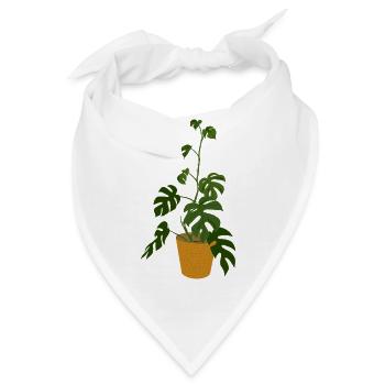 Monstera Deliciosa - Bandana - Weiß - Vorne