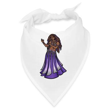 Mystic Purple Bauchtanzkleidung - Bandana - Weiß - Vorne