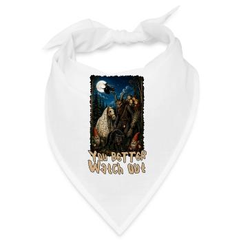 Du solltest besser aufpassen. Yule Cat Krampus Yule - Bandana - Weiß - Vorne