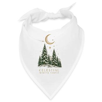 Himmlischer Winterwald - Bandana - Weiß - Vorne