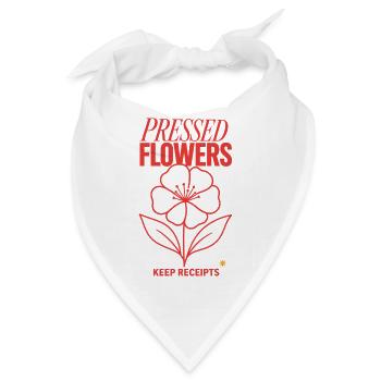 Blumen pressen – Pressed Flowers Keep Receipts - Bandana - Weiß - Vorne