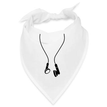 headphones - Bandana - Weiß - Vorne