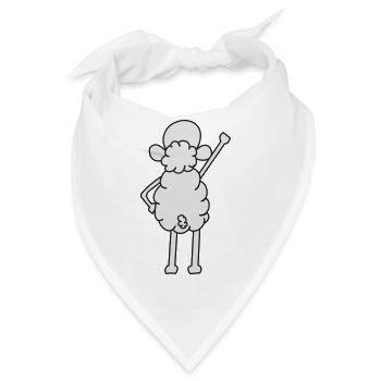 schaf von hinten stehend - Bandana - Weiß - Vorne