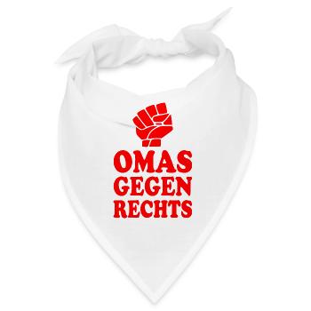 Omas gegen rechts - Bandana - Weiß - Vorne