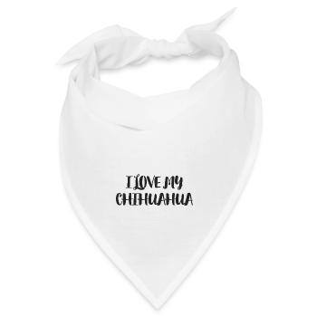 Ich liebe meinen Chihuahua - Bandana - Weiß - Vorne