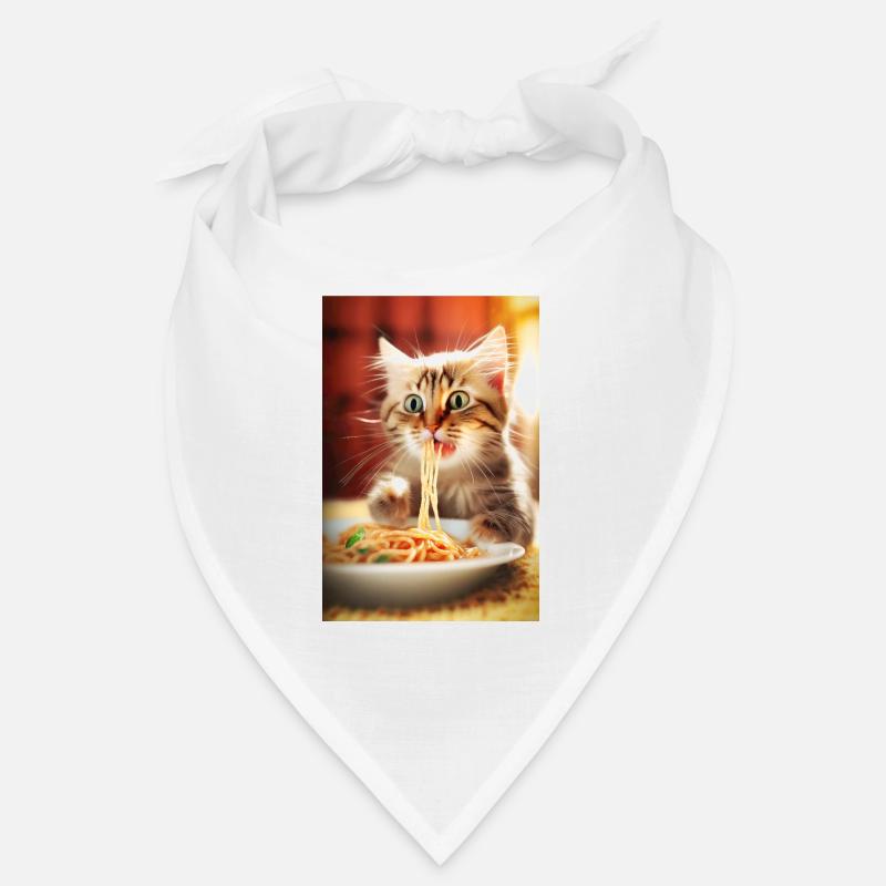 Funny cat spaghetti Bandana