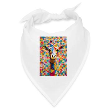 Regenbogen-Giraffe - Bandana - Weiß - Vorne