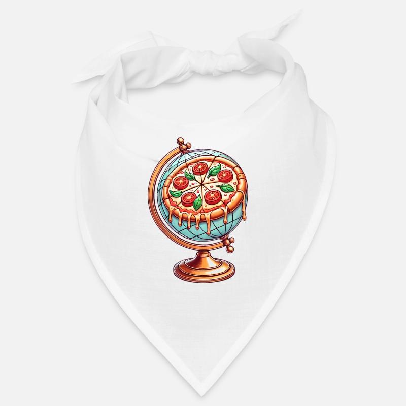 Pizza Globe Melting Cheese Design Bandana