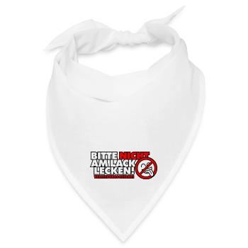 Bitte nicht am Lack lecken! Verliebungsgefahr! - Bandana - Weiß - Vorne