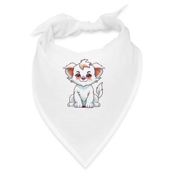 kleiner löwe - Bandana - Weiß - Vorne