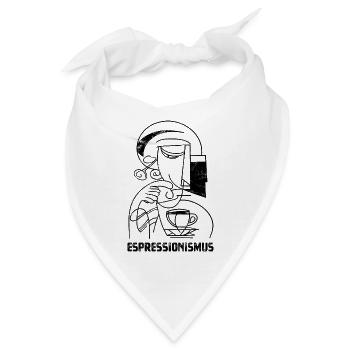 Espressionismus - Espresso - Kaffee trinken - Bandana - Weiß - Vorne