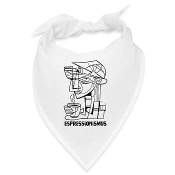 Espressionismus - Espresso - Kaffee trinken - Bandana - Weiß - Vorne