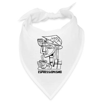 Espressionismus - Espresso - Kaffee trinken - Bandana - Weiß - Vorne