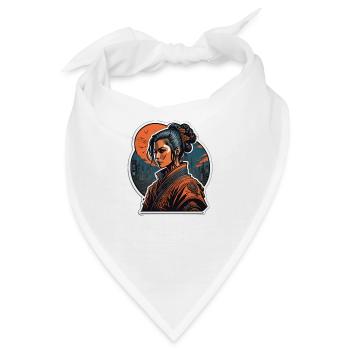 Frau mit Kimono - Bandana - Weiß - Vorne