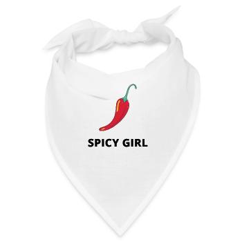 Damen T-Shirt - SPICY GIRL - Bandana - Weiß - Vorne