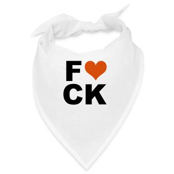 Fuck - Bandana - Weiß - Vorne