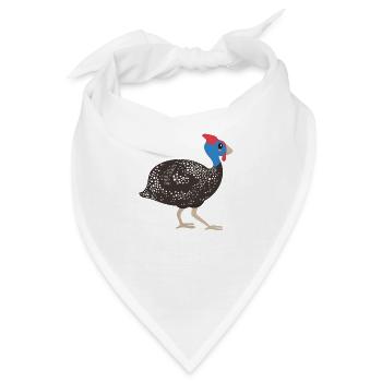 Perlhuhn - Bandana - Weiß - Vorne