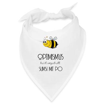 Biene - Optimismus - Sumsi mit Po - Bandana - Weiß - Vorne
