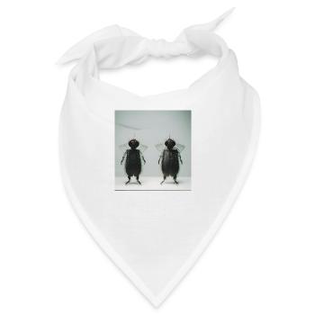 Fotografisches Portrait zwei kleiner Insekten - Bandana - Weiß - Vorne