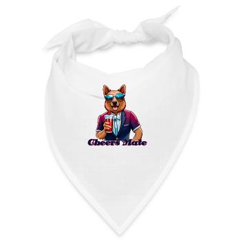 cheers mate - Bandana - Weiß - Vorne