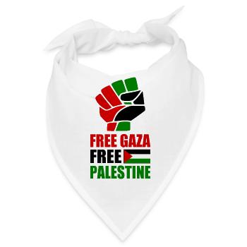Free gaza Free palestine - Bandana - Weiß - Vorne