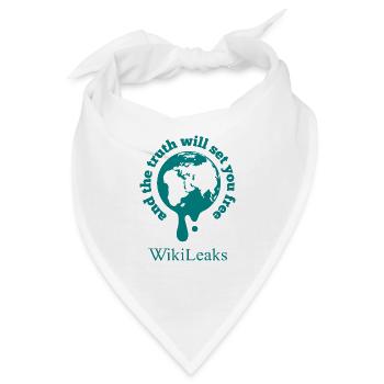 WikiLeaks - Und die Wahrheit wird dich frei machen - Bandana - Weiß - Vorne