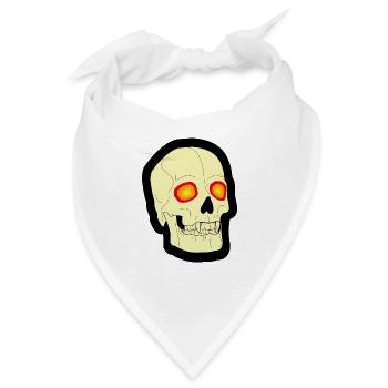 Psychedelischer Schädel - Bandana - Weiß - Vorne